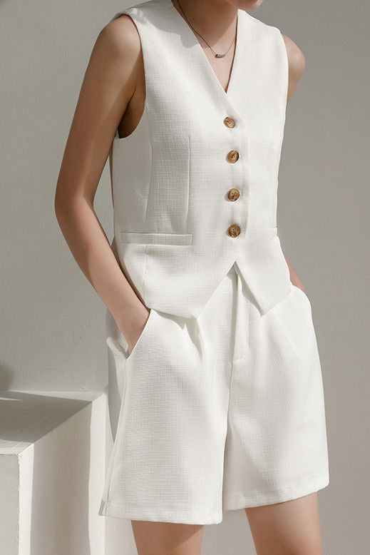 Suit vest with shorts set - liwisi