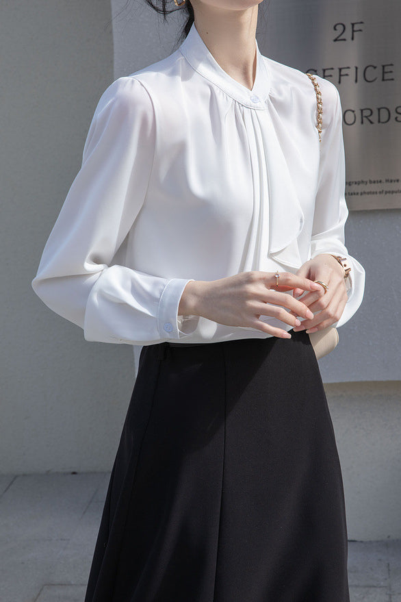 Elegant Commuter Bow Tie Shirt - liwisi