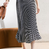 Vintage Plaid Pleated Skirt - liwisi