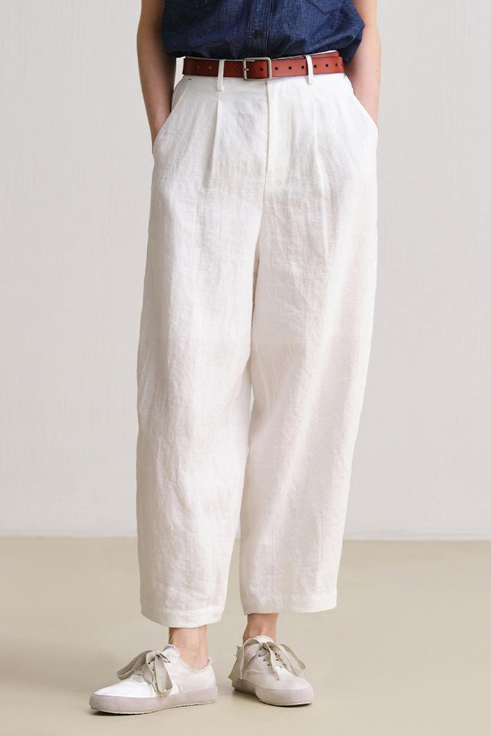 Tapered pants with elastic waistband - liwisi