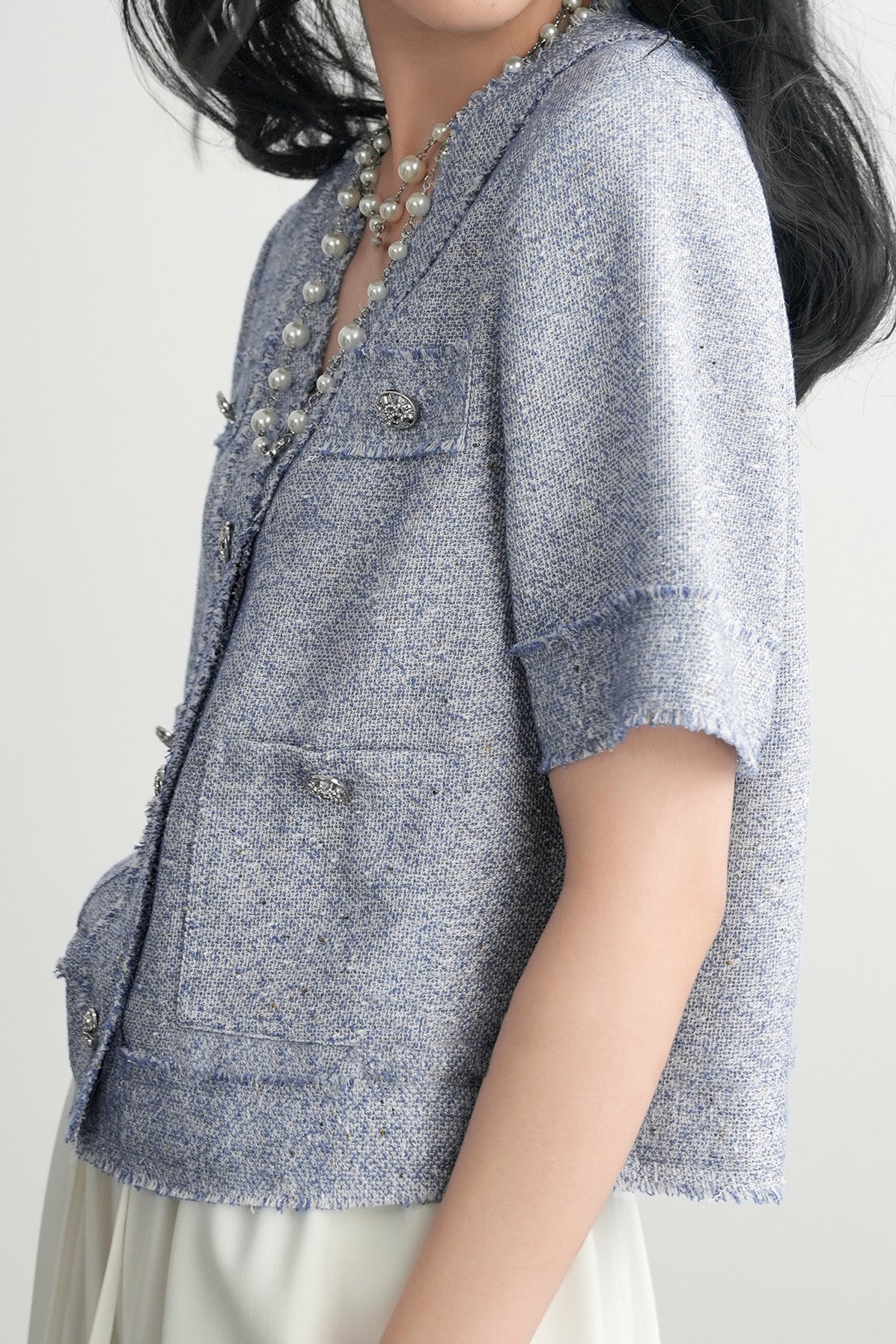 French-style short sleeve jacket - liwisi