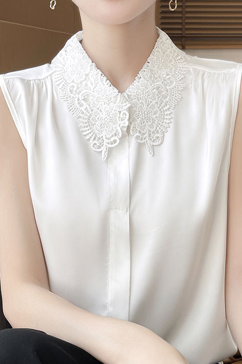Polo collar sleeveless shirt - liwisi
