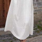 Ruffle edge solid color pleated skirt - liwisi