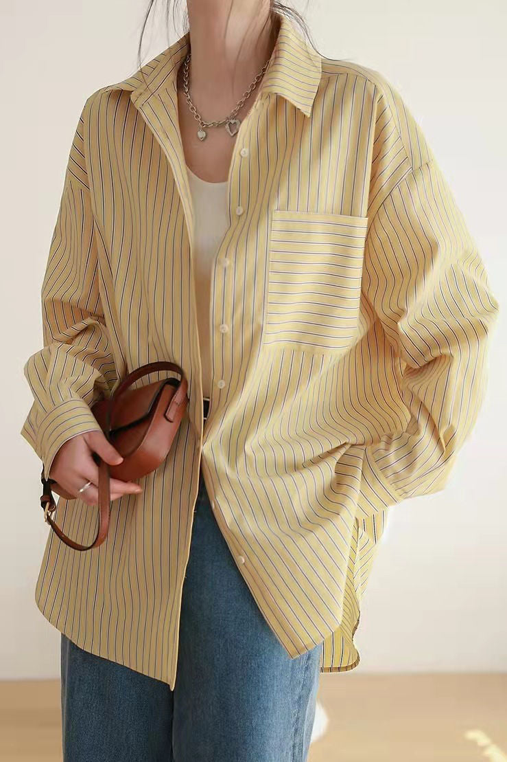 Casual stylish striped shirt - liwisi