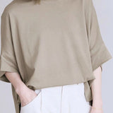 Comfortable batwing sleeve T-shirt - liwisi