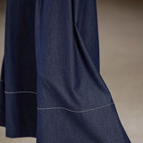 High-waisted plain pleated wide-leg culottes - liwisi
