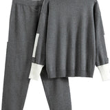 Casual Versatile Knitted 2-Piece Set