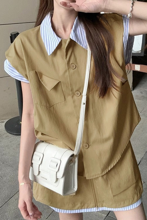 Casual Striped Patchwork Set - liwisi