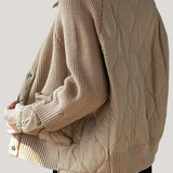 Casual Versatile Paneled Hooded Lapel Jacket