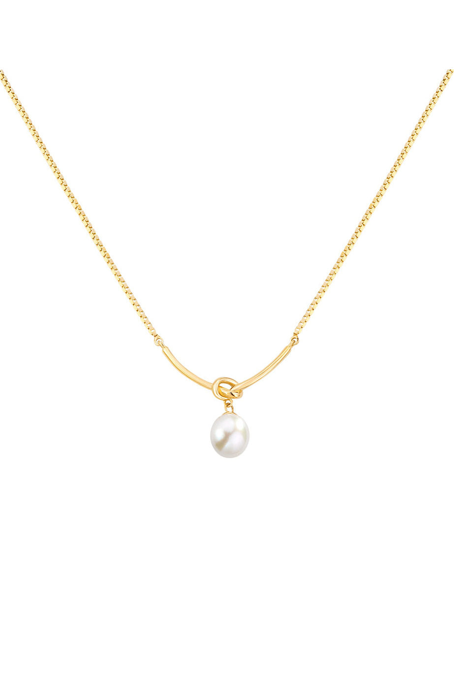 Pearl Decor Knot Motif Necklace - 3 Colors Available - liwisi