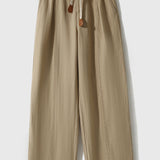 Woven Belt Casual Maxi Pants - 3 Colors Available - liwisi