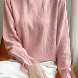 French lace-trimmed knitted undershirt - liwisi