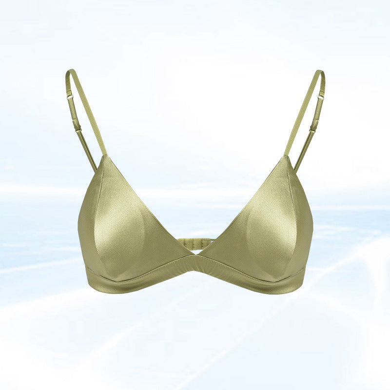Silk Solid Color Lingerie Set - liwisi