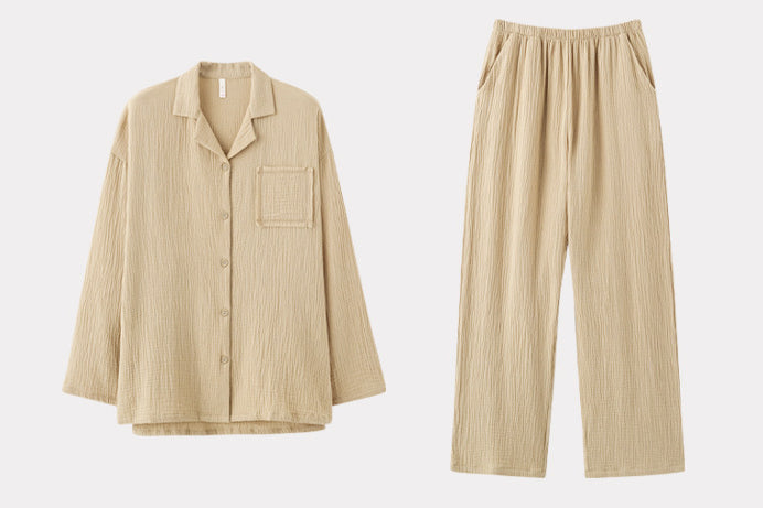 Class A pure cotton double-layer gauze pajamas - liwisi