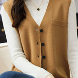 Sleeveless cardigan waistcoat - liwisi