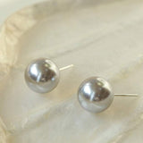 Pearl Decor Stud Earrings - 6 Colors Available - liwisi