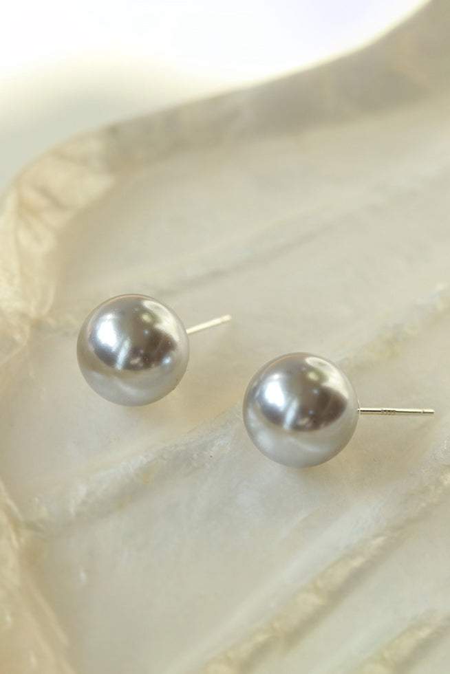 Pearl Decor Stud Earrings - 6 Colors Available - liwisi