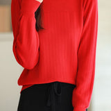 Half Turtleneck Jacquard Sweater Knit Base - liwisi