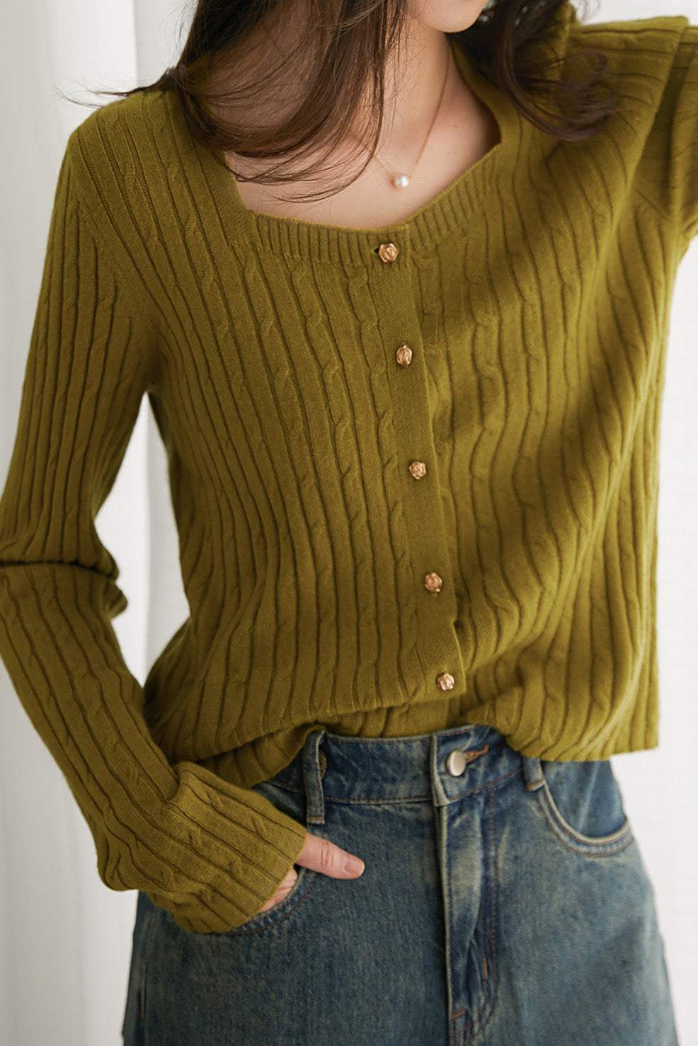 Versatile Solid Knit Cardigan - liwisi
