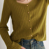 Versatile Solid Knit Cardigan - liwisi