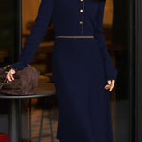 Elegant style knitted dress - liwisi