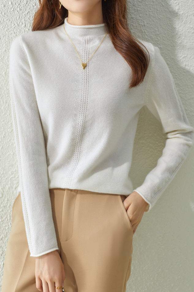 Half turtleneck knitted sweater. - liwisi