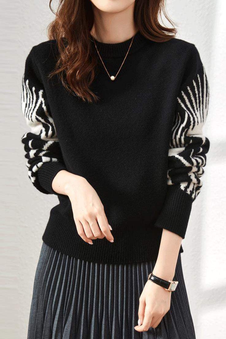 Casual Commuter Loose Round Neck Knit Top - liwisi