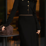 Elegant style knitted dress - liwisi