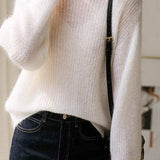 Round Neck Lace Knit Top - 5 Colors Available - liwisi