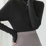 Elegant Ruffle Trim Knit Sweater - liwisi