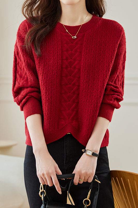Round-neck Hollow Knitted Top - liwisi