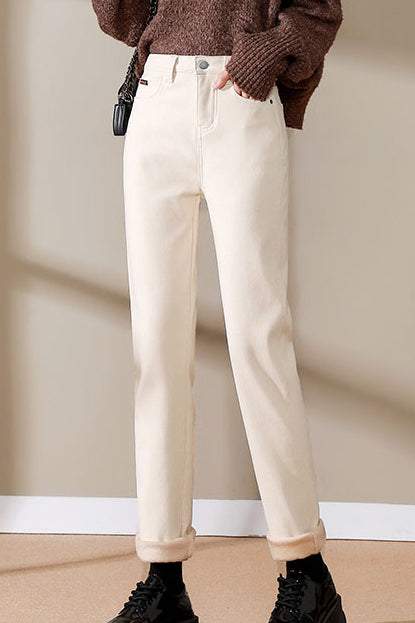 Straight Tube Loose Casual Versatile Thick Cigarette Pants - liwisi