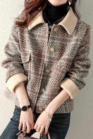 Elegant Lapel Short Wool Coat - liwisi
