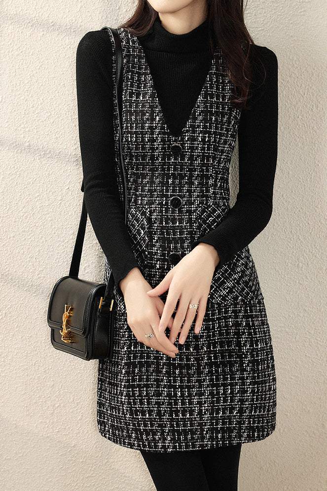 Elegant Suspender Dress - liwisi