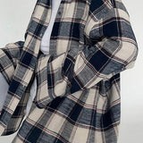 Drop Shoulder Check Pattern Tunic - liwisi