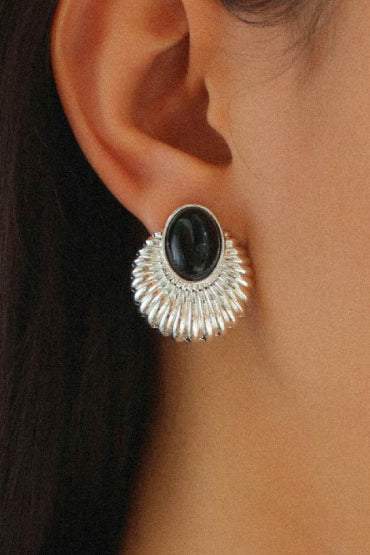 Vintage Black Onyx Earrings - liwisi