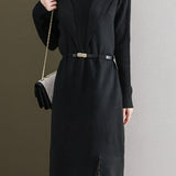 Lace-edged spliced knitted skirt - liwisi