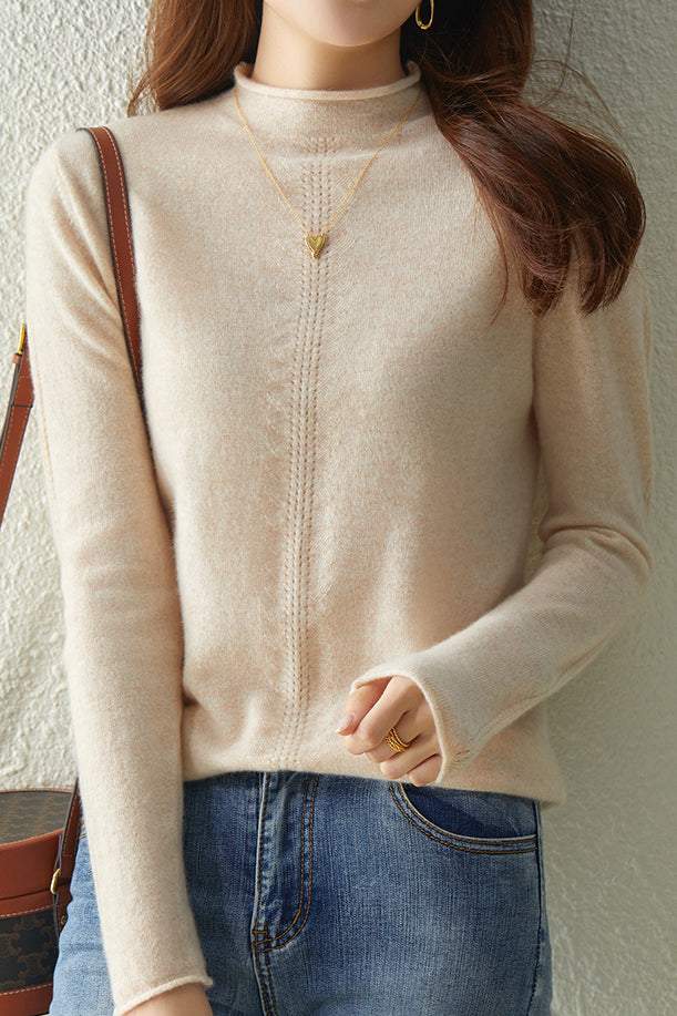 Half turtleneck knitted sweater. - liwisi