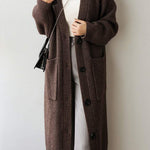 Casual Heavyweight Long Knit Jacket - liwisi