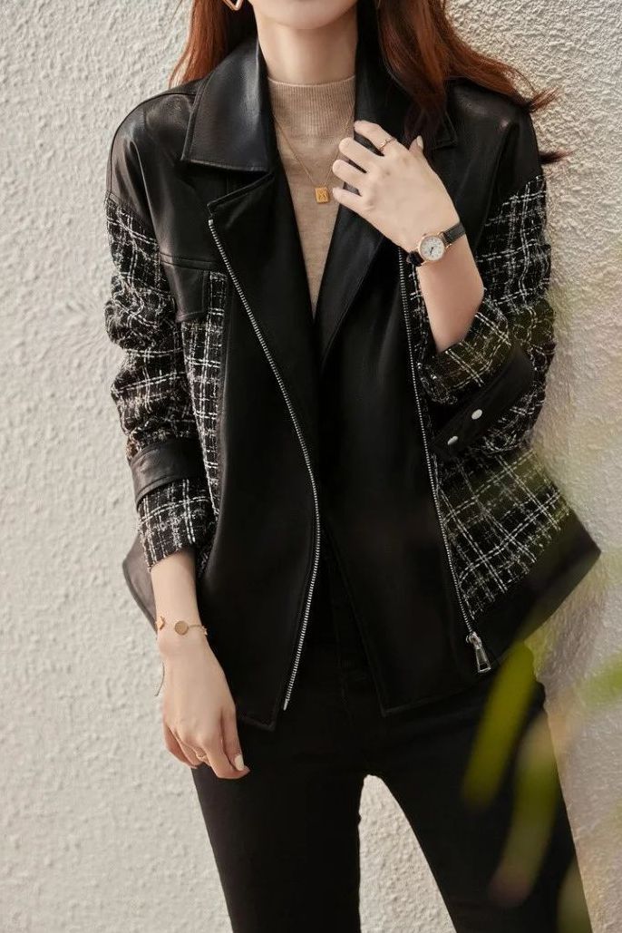 Elegant-Inspired Versatile Biker Leather Jacket - liwisi