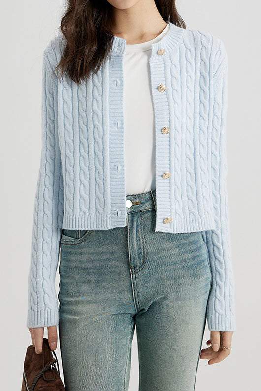 Cable Knit Cardigan - liwisi