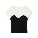 Bi-Color Contrast Casual Knit Top - 3 Colors Available - liwisi
