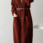Casual Heavyweight Long Knit Jacket - liwisi