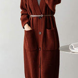 Casual Heavyweight Long Knit Jacket - liwisi
