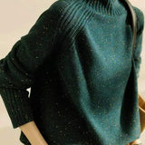 Solid Color Turtleneck Knit - liwisi