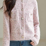 Elegant style short knitted cardigan - liwisi