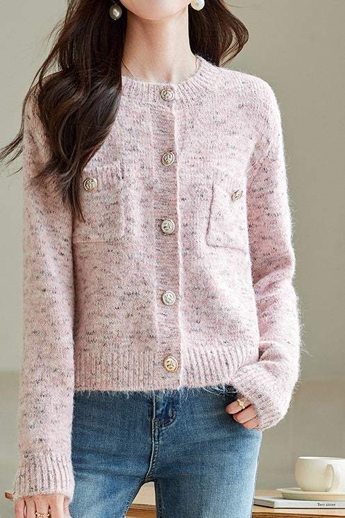 Elegant style short knitted cardigan - liwisi