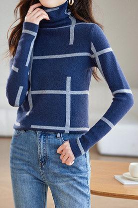 Irregular striped knitted shirt - liwisi