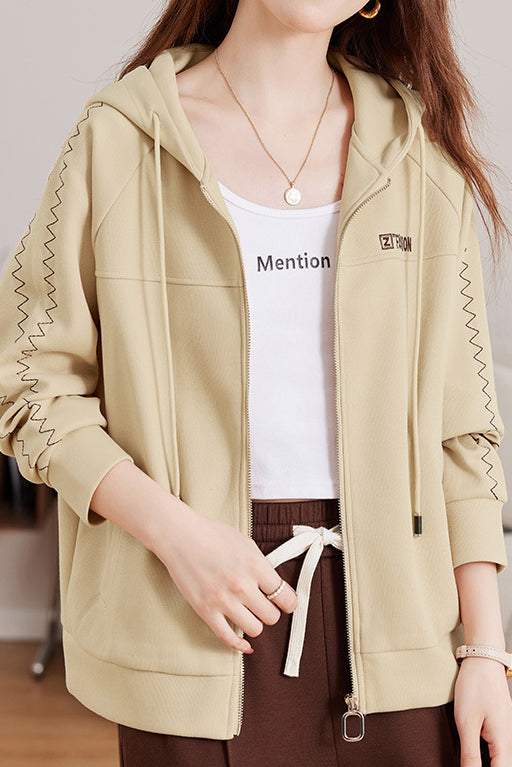 Basic Hooded Logo Decor Hoodie - 3 Colors Available - liwisi