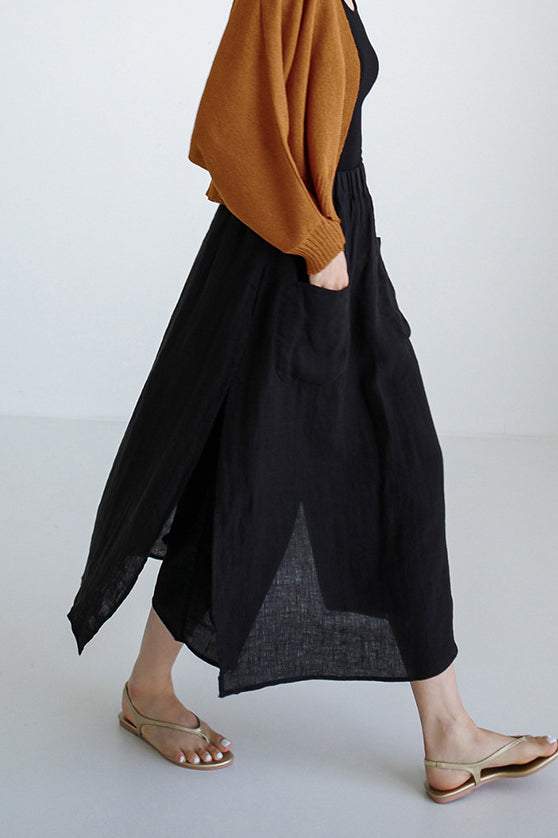Effortless Side Slit Long Skants - 2 Colors Available - liwisi
